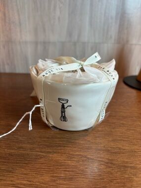 Rae Dunn White Glossy Ceramic measuring Cup Set NWT